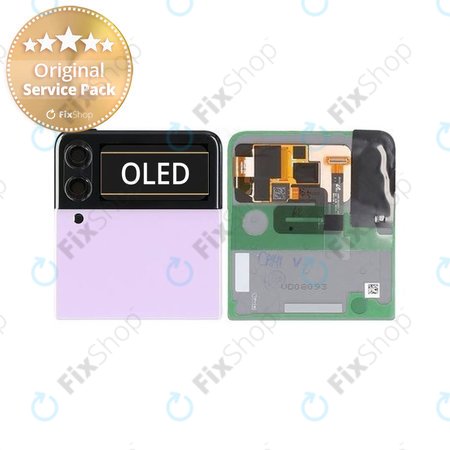 Samsung Galaxy Z Flip 3 F711B - Ecran LCD + Sticlă Tactilă + Ramă (Extern) (Lavender) - GH97-26773D Genuine Service Pack