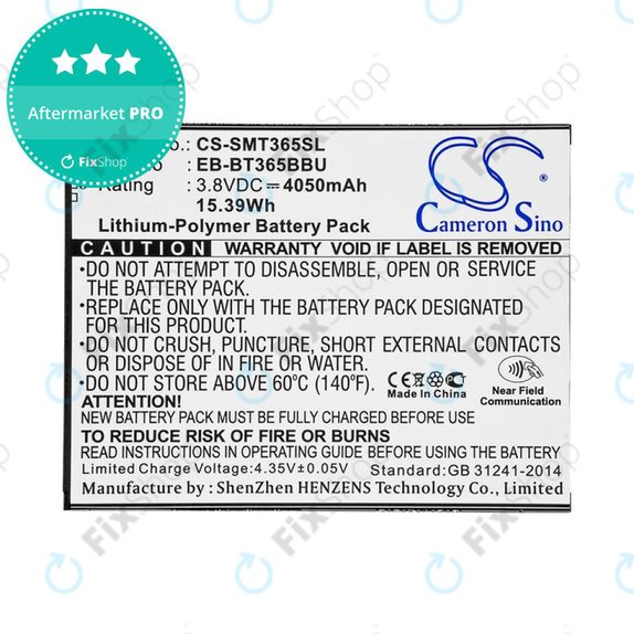 Baterie pentru Samsung Galaxy Tab Active 2 8.0, 4050mAh, Li-Pol, 3.8V, EB-BT365BBU, HQ