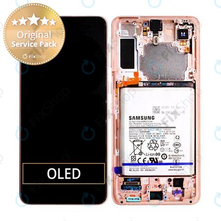 Samsung Galaxy S21 Plus G996B - Ecran LCD + Sticlă Tactilă + Ramă + Baterie (Phantom Violet) - GH82-24555B, GH82-24747B Genuine Service Pack