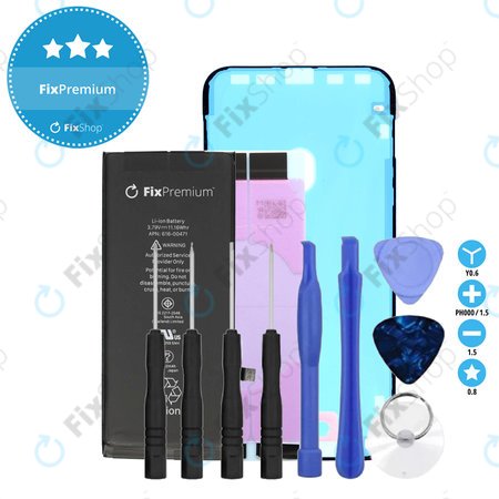 Apple iPhone XR - Baterie 2942mAh FixPremium + Autocolant sub Baterie + Autocolant sub LCD + Set de Unelte - Multipack