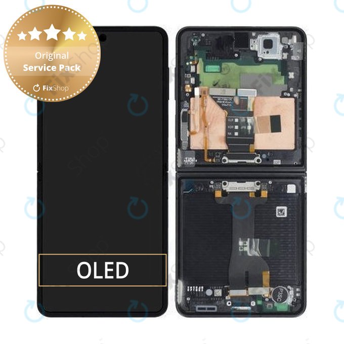 Samsung Galaxy Z Flip 7 F766B - Ecran LCD + Sticlă Tactilă + Ramă (Jetblack) - GH82-37581C Genuine Service Pack