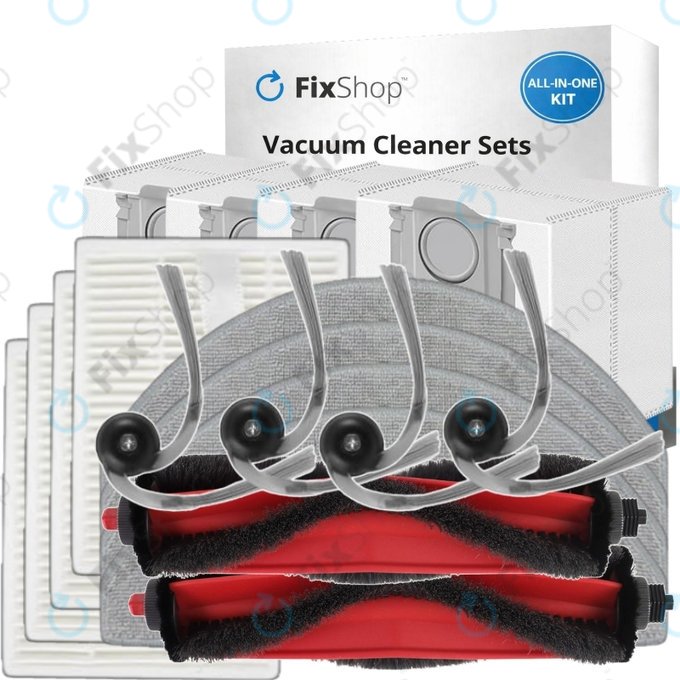Set de piese de schimb pentru Xiaomi Roborock Q7 M5, Q7 M5+, Q7 L5, Q7 L5+ (2x Perie principală, 4x Filter, 4x Perie laterală, 4x Mop, 4x Sac de praf)