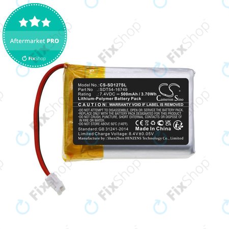 Baterie pentru Sportdog Sd-1275/875, 500mAh, Li-Pol, 7.4V, SDT54-16749, HQ