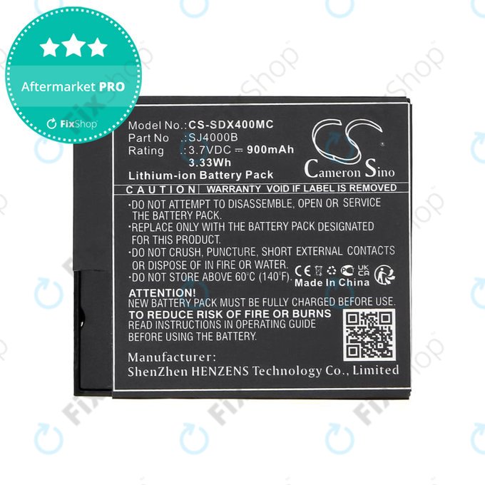 Baterie pentru SJCAM SJ4000, SJ5000, 900mAh, Li-Ion, 3.7V, SJ4000B, HQ