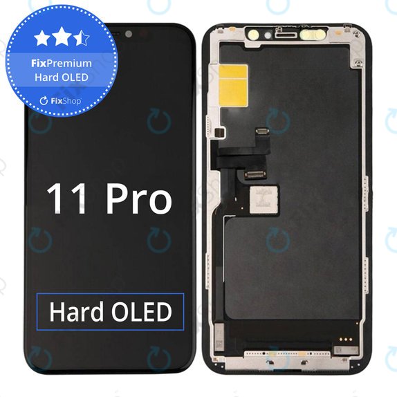 Ecran Hard OLED pentru iPhone 11 Pro, Sticlă tactilă cu ramă, FixPremium
