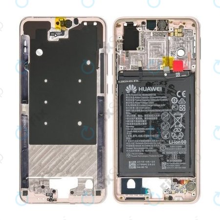 Huawei P20 - Ramă Mijlocie + Baterie (Roz) - 02351VTP, 02351WKK