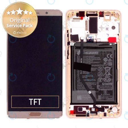 Huawei Mate 10 - Ecran LCD + Sticlă Tactilă + Ramă + Baterie (Pink Gold) - 02351QSF Genuine Service Pack
