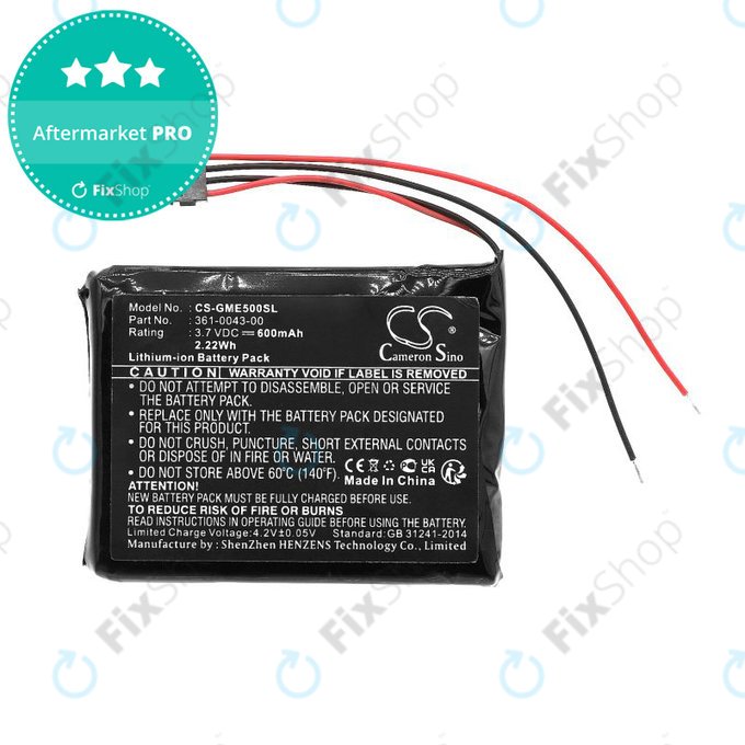 Baterie pentru Garmin Edge 500, 600mAh, Li-Ion, 3.7V, 361-0043-00, HQ