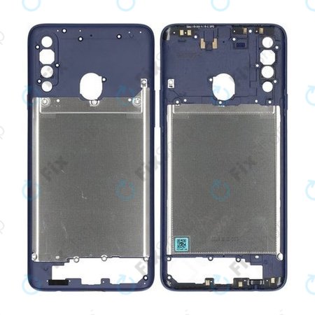 Samsung Galaxy A20s A207F - Ramă Mijlocie (Blue) - GH81-17791A Genuine Service Pack