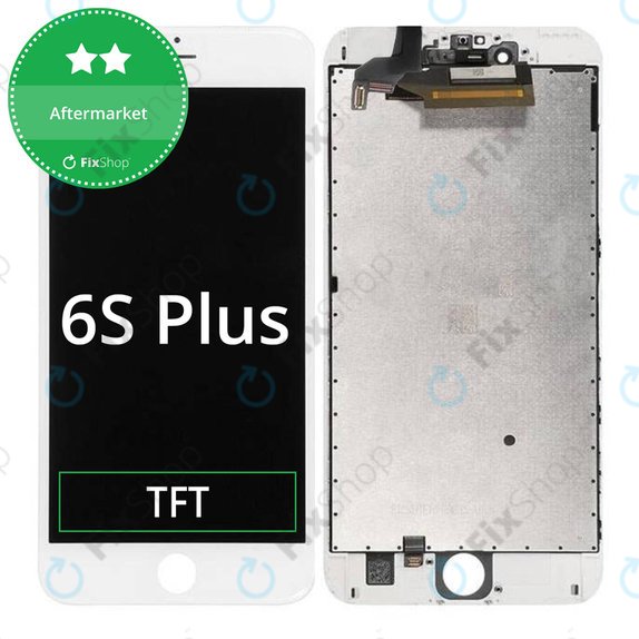 Ecran pentru iPhone 6S Plus, White, Sticlă tactilă cu ramă