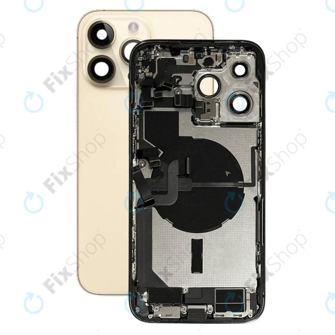Apple iPhone 14 Pro Max - Carcasă Spate cu Piese Mici (Gold)