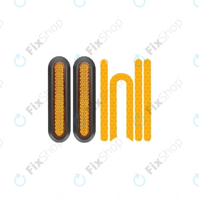 Xiaomi Mi Electric Scooter 1S, 2 M365, Essential, Pro, Pro 2 - Decor Lateral pentru Roată din Spate + Bandă Reflexivă (Yellow)