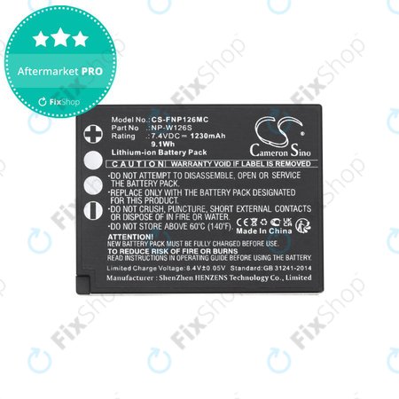 Baterie pentru Fujifilm Finepix Hs30, X-T30, 1230mAh, Li-Ion, 7.4V, NP-W126S, HQ