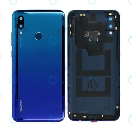 Huawei P Smart (2019) - Carcasă Baterie + Senzor de Amprentă (Aurora Blue) - 02352HTV, 02352JFD Genuine Service Pack
