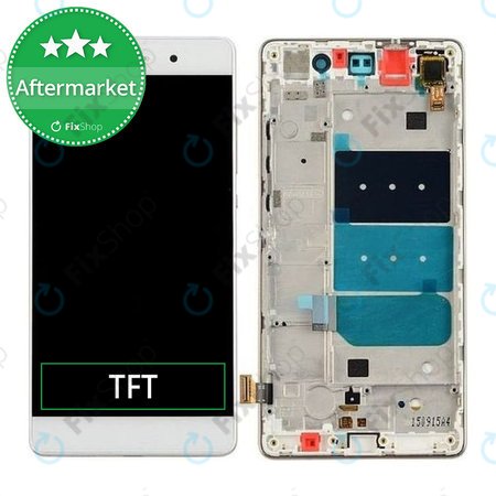 Huawei P8 lite - Ecran LCD + Sticlă Tactilă + Ramă (White) TFT