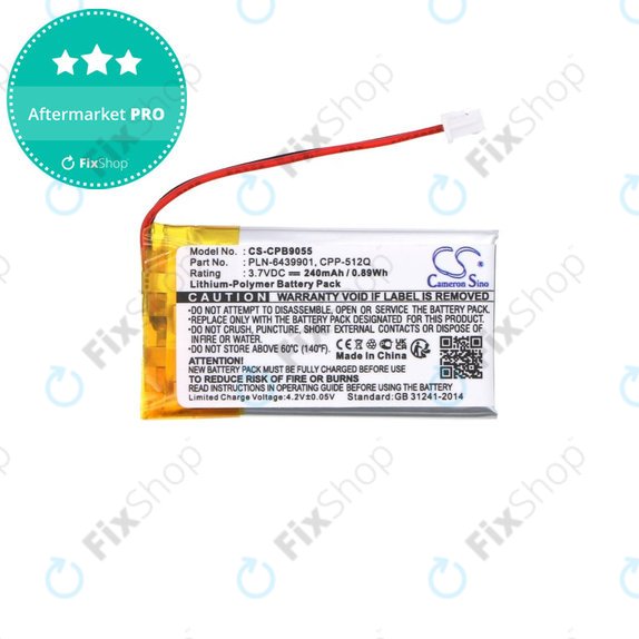 Baterie pentru Plantronics, Avaya, 240mAh, Li-Pol, 3.7V, 65358-01, HQ