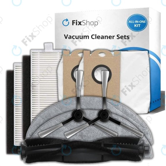 Set de piese de schimb pentru Xiaomi Viomi S9, Proscenic M7 Pro, M7 Max, M8 Pro (1x Perie principală, 2x Filter, 2x Perie laterală, 2x Mop, 2x Saci de praf)