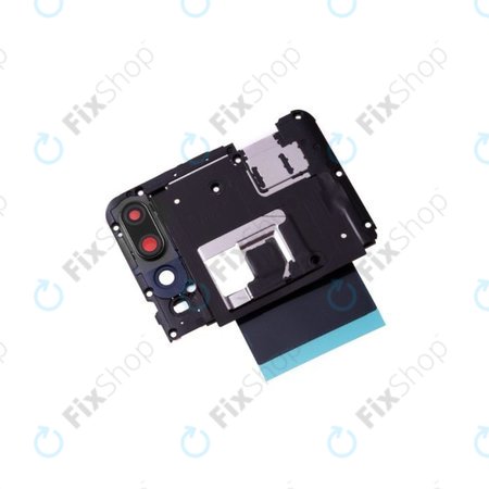 Huawei P Smart Z - Capac Placă de Bază + Sticlă Cameră Spate (Midnight Black) - 02352RRQ Genuine Service Pack