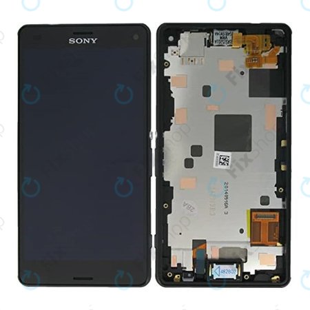 Sony Xperia Z3 Compact D5803 - Ecran LCD + Sticlă Tactilă + Ramă (Negru) - 1289-2667