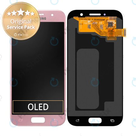 Samsung Galaxy A5 A520F (2017) - Ecran LCD + Sticlă Tactilă (Peach Cloud) - GH97-19733D, GH97-20135D Genuine Service Pack