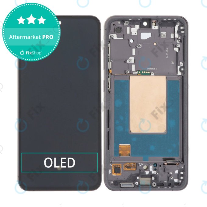 Samsung Galaxy S24 FE S721B - Ecran LCD + Sticlă Tactilă + Ramă (Graphite) OLED