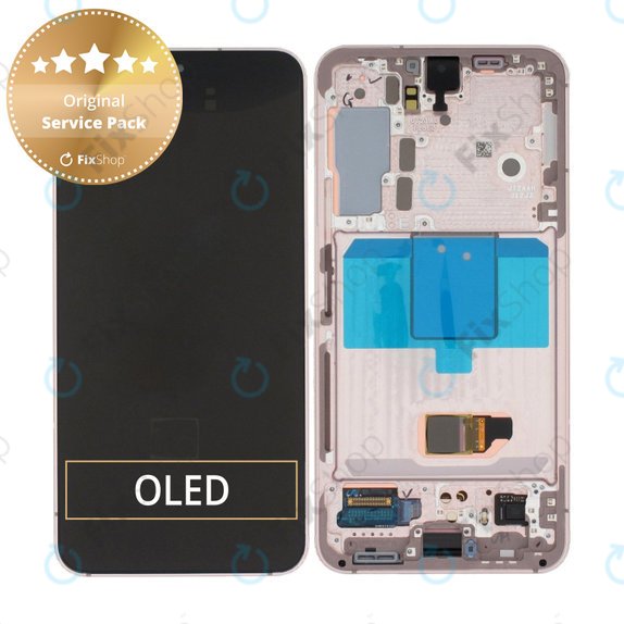 Samsung Galaxy S22 S901B - Ecran LCD + Sticlă Tactilă + Ramă (Pink Gold) - GH82-27520D, GH82-27521D Genuine Service Pack
