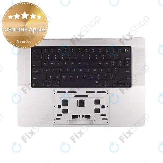 Ramă superioară tastatură pentru MacBook Pro 16", A3403 (2024), cu tastatură US și baterie, Silver, 661-42824, Genuine Apple