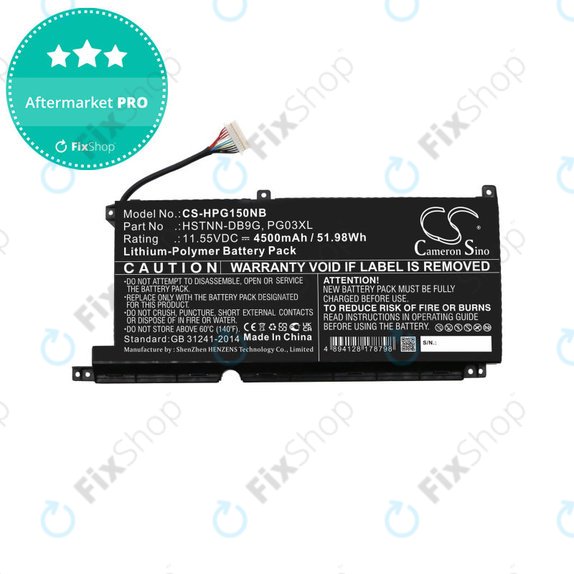 Baterie pentru HP Pavilion Gaming 15,16, Spectre X360 15, 4500mAh, Li-Pol, 11.55V, 3ICP6/60/72, HQ