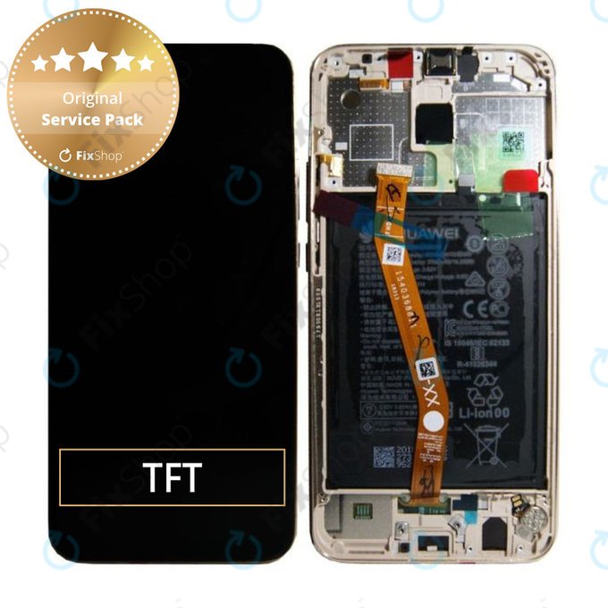 Huawei Mate 20 Lite - Ecran LCD + Sticlă Tactilă + Ramă + Baterie (Platinum Gold) - 02352DKN, 02352GTV Genuine Service Pack