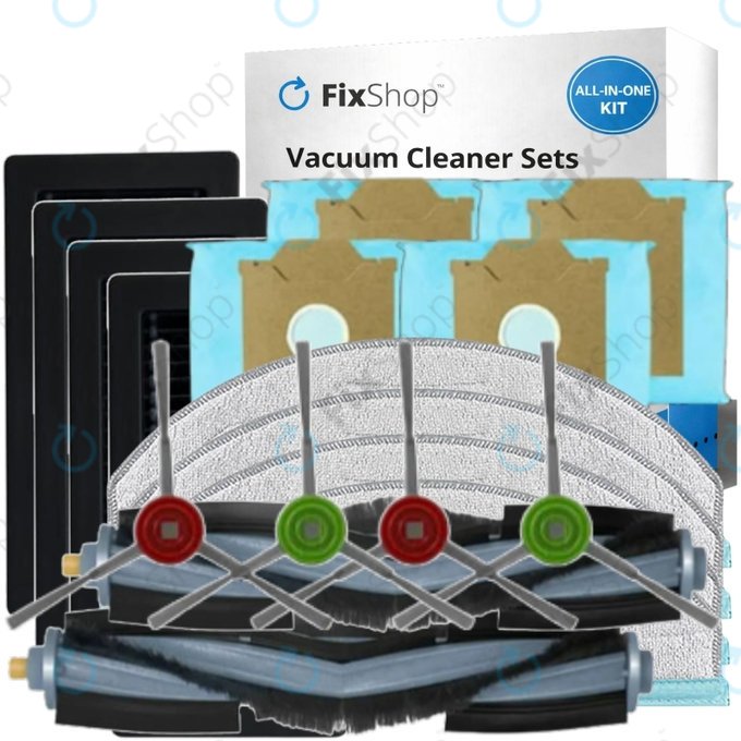 Set de piese de schimb pentru Yeedi Cube, CC (2x Perie principală, 4x Filter, 4x Perie laterală, 4x Mop)