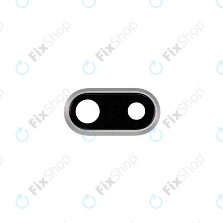 Apple iPhone 8 Plus - Sticlă Cameră Spate cu Ramă (Silver)
