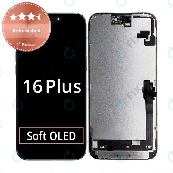 Ecran pentru iPhone 16 Plus, Sticlă tactilă cu ramă, Refurbished