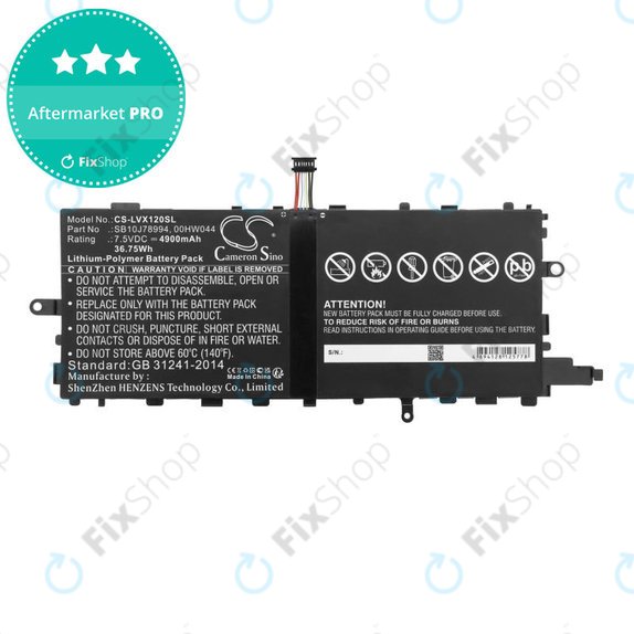 Baterie pentru Lenovo Thinkpad X1 Tablet, 4900mAh, Li-Pol, 7.5V, SB10J78994, HQ