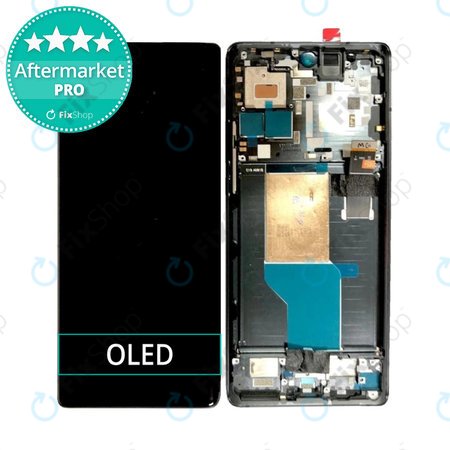 Motorola Edge 30 Ultra XT2241 - Ecran LCD + Sticla Tactilă + Ramă (Interstellar Black) OLED