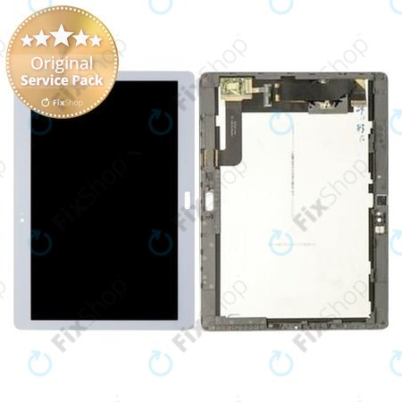 Huawei Mediapad M2 10.0 - Ecran LCD + Sticlă Tactilă + Ramă (Moonlight Silver) - 02350QRW, 02350RCD, 02350RCF, 02350QRX Genuine Service Pack
