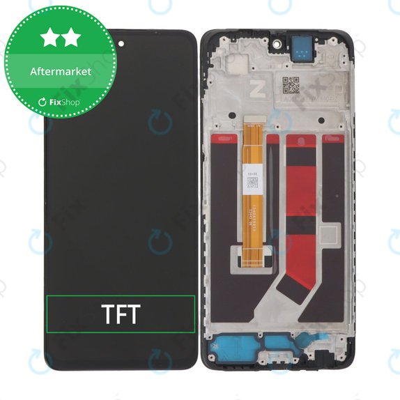 Oppo A58 4G CPH2577 - Ecran LCD + Sticlă Tactilă + Ramă (Black) TFT