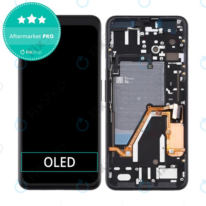 Google Pixel 4 XL - Ecran LCD + Sticlă Tactilă + Ramă (Just Black) OLED