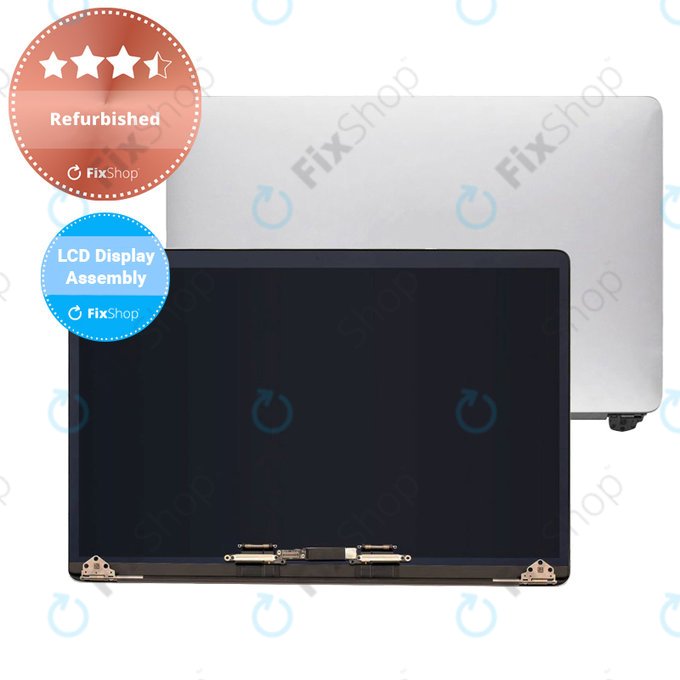 Apple MacBook Pro 15" A1990 (2018 - 2019) - Ecran LCD + Sticlă Frontală + Carcasă Spate (Silver) Refurbished