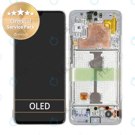 Samsung Galaxy A90 A908F - Ecran LCD + Sticlă Tactilă + Ramă (White) - GH82-21092B Genuine Service Pack