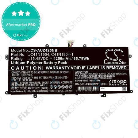 Baterie pentru Asus Zenbook 13, Zenbook 14, 4250mAh, Li-Pol, 15.48V, C41N1904, HQ