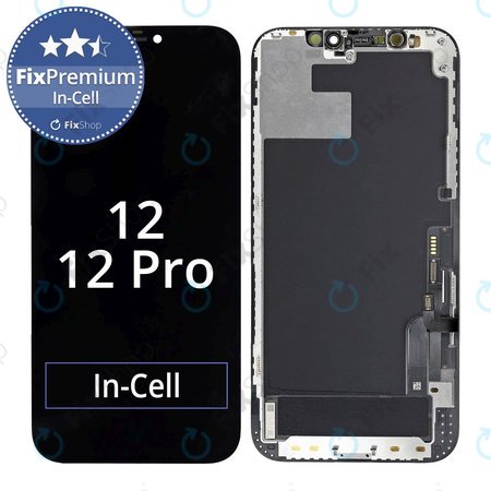 Apple iPhone 12, 12 Pro - Ecran LCD + Sticlă Tactilă + Ramă In-Cell FixPremium