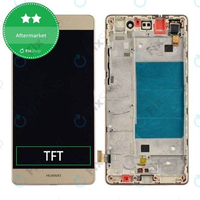 Huawei P8 lite - Ecran LCD + Sticlă Tactilă + Ramă (Gold) TFT