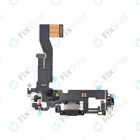 Apple iPhone 12, 12 Pro - Conector de Încărcare + Cablu Flex (Black)