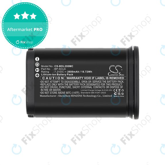 Baterie pentru Leica Q2, Q3, SL2, SL2s, 2600mAh, Li-Ion, 7.2V, BP-SCL6, HQ