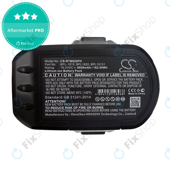 Baterie pentru Ryobi BID1821, CCC, CTR-180l, P200, P600, P730, 9000mAh, Li-Ion, 18V, BPL-1815, HQ