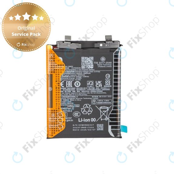 Baterie pentru Xiaomi 13T Pro, 5000mAh, BM5S, 1330103000035B, Genuine Service Pack