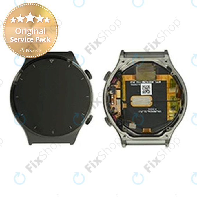 Huawei Watch GT 2 Pro Vidar-B19 - Ecran LCD + Sticlă Tactilă + Ramă (Night Black) - 02353VUA Genuine Service Pack