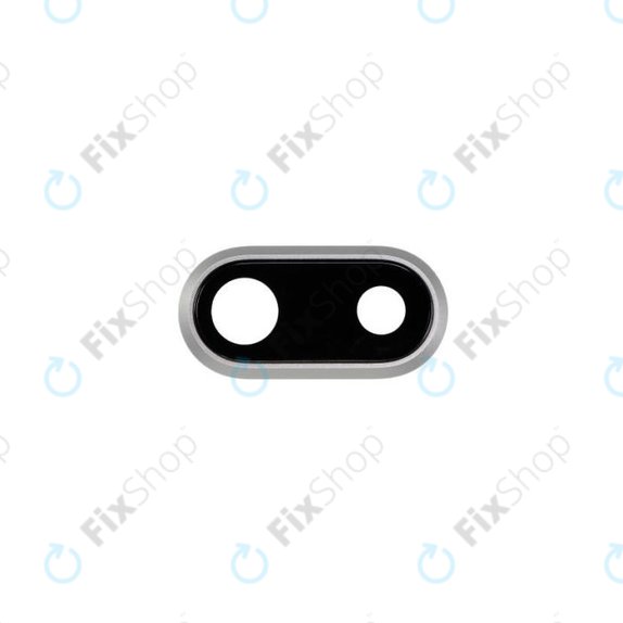 Apple iPhone 8 Plus - Sticlă Cameră Spate cu Ramă (Silver)