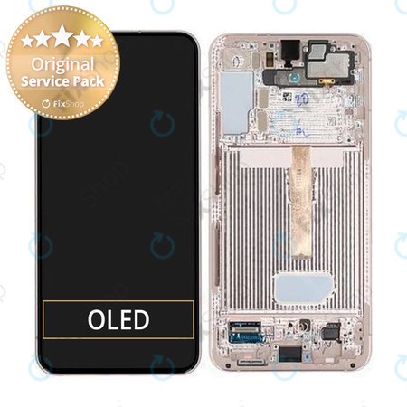 Samsung Galaxy S22 Plus S906B - Ecran LCD + Sticlă Tactilă + Ramă (Pink Gold) - GH82-27500D, GH82-27501D Genuine Service Pack