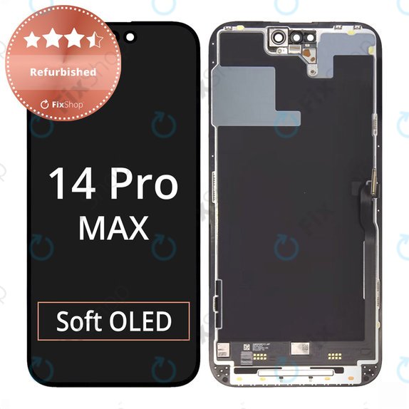 Ecran pentru iPhone 14 Pro Max, Sticlă tactilă cu ramă, Refurbished